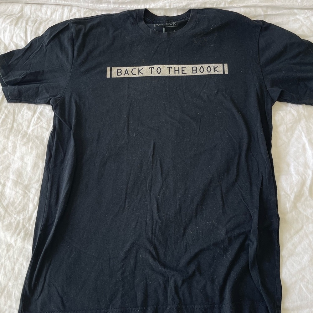 Black Short Sleeve Tee with Graphic Design